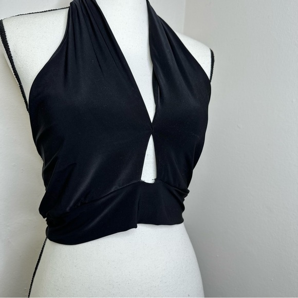 Saints Womens Halter Top Blouse Backless‎ Black Size Medium - Picture 6 of 7